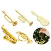 6/12/24pcs Miniature Metal Musical Instrument Ornament Festival Gift Party Favors DIY Decorative Music Themed Decorations TMZ
