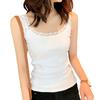 Women's Lace Trim Tunic Tank Top Spaghetti Strap Sleeveless Cami Top Summer Crew Neck Camisoles Undershirts