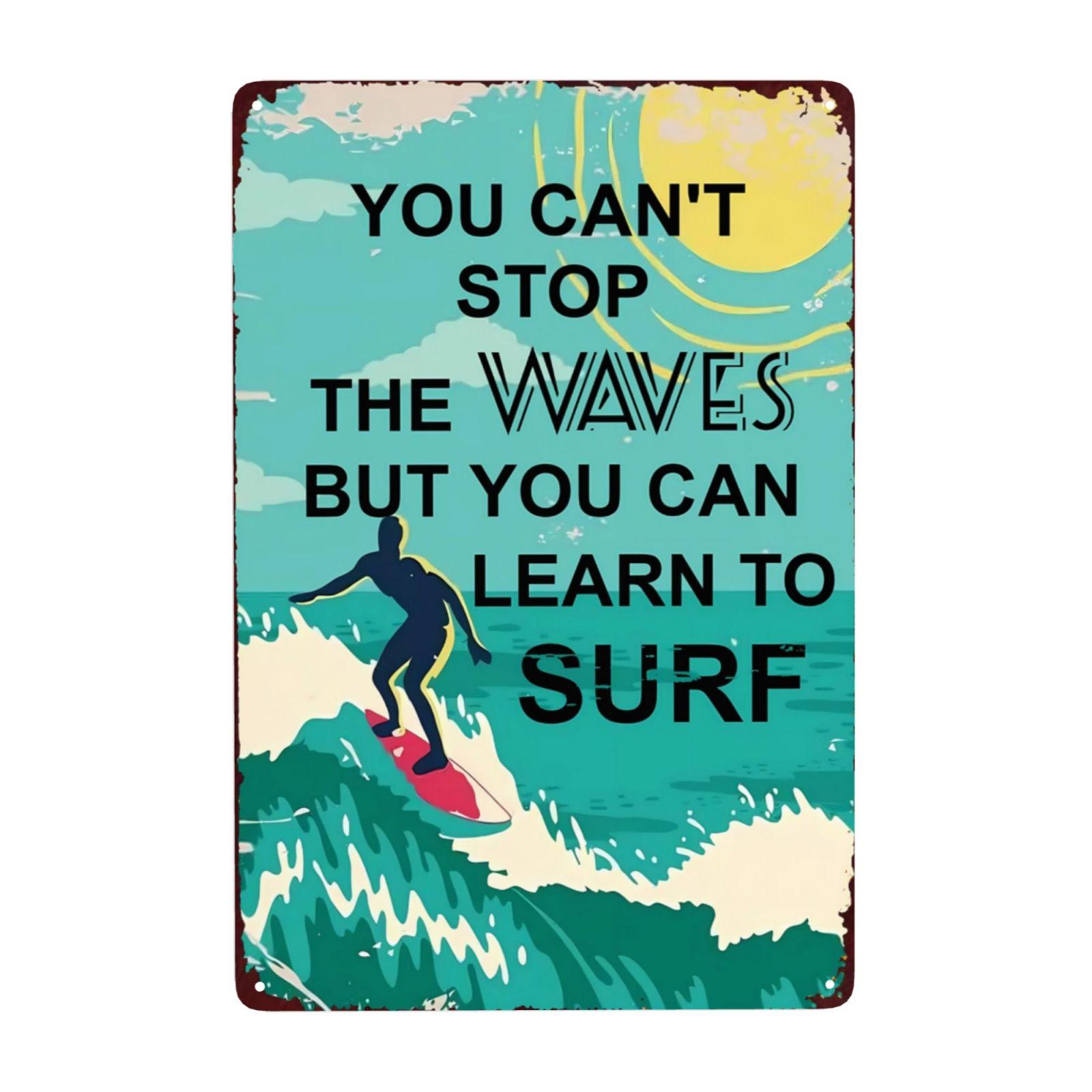 

Винтажная металлическая табличка для любителей серфинга «Не прекращайте заниматься серфингом, когда состаритесь», настенный декор для бара и дома 8x12 дюймов 20x30cm