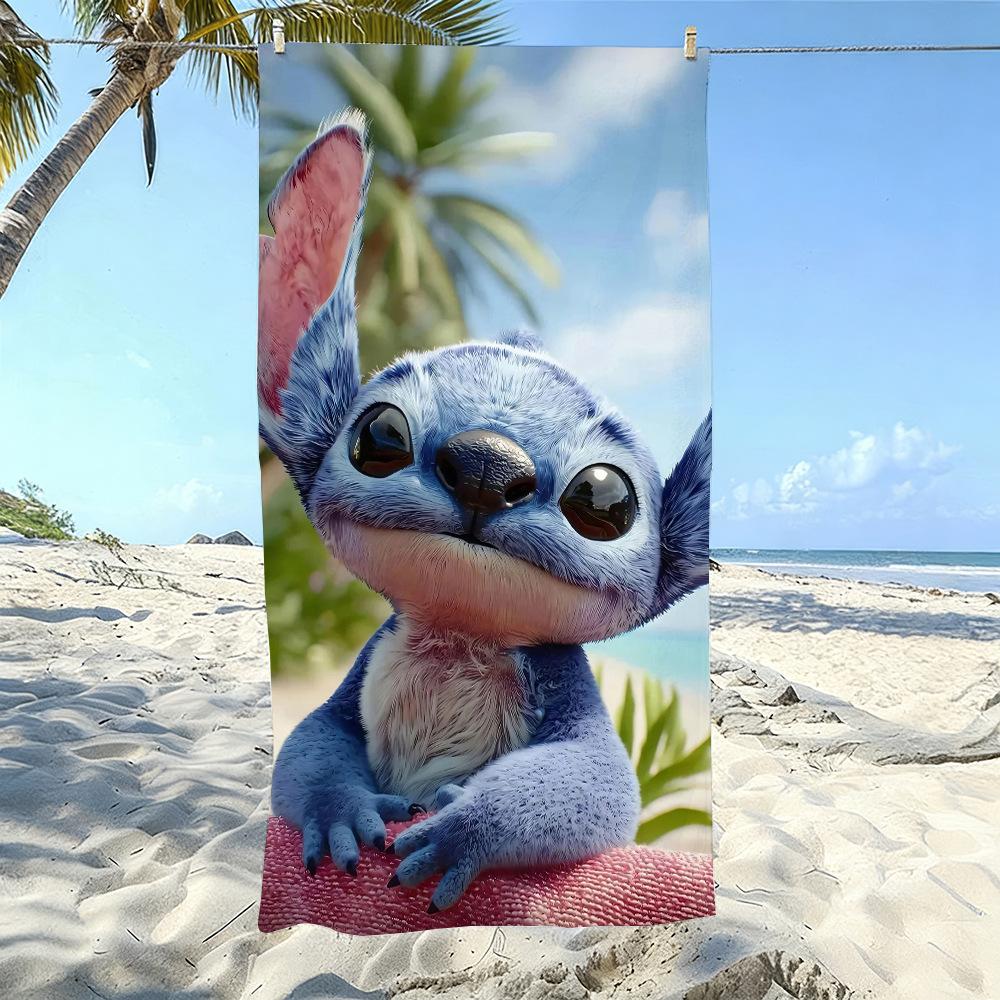 American Cartoon Figure Print Thick Microfiber Beach Towel Quick Dry Bath Blanket For Kids