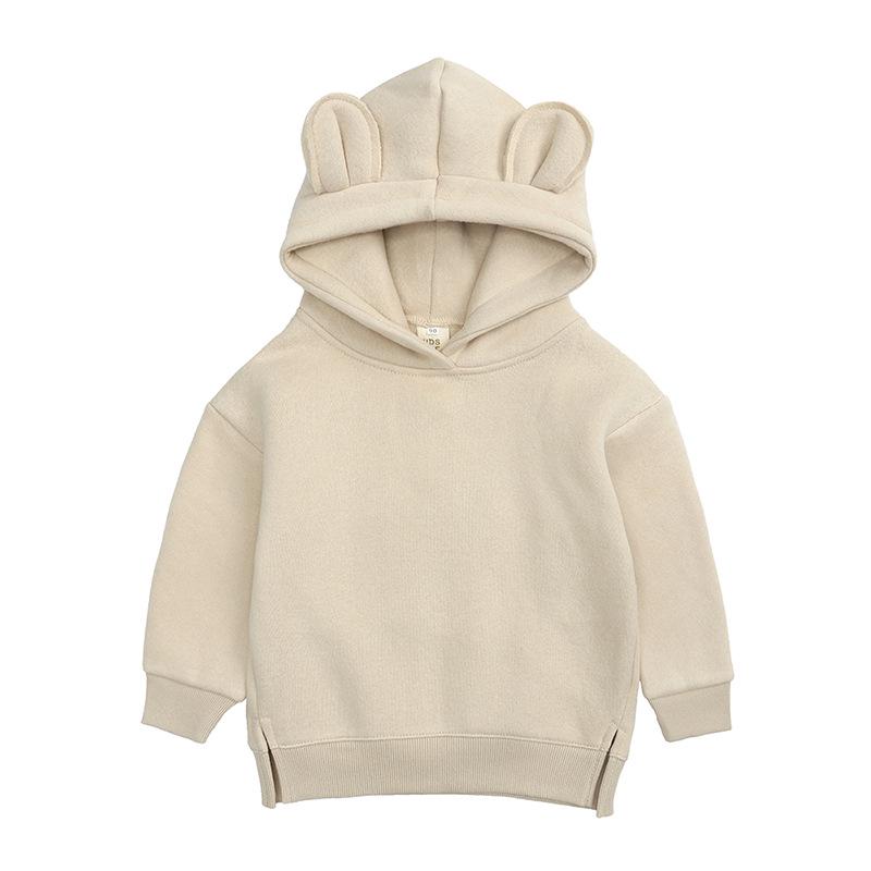Unisex Kids' Fleece Hoodie: Korean Style Thickened Sweatshirt for Autumn/Winter 2026