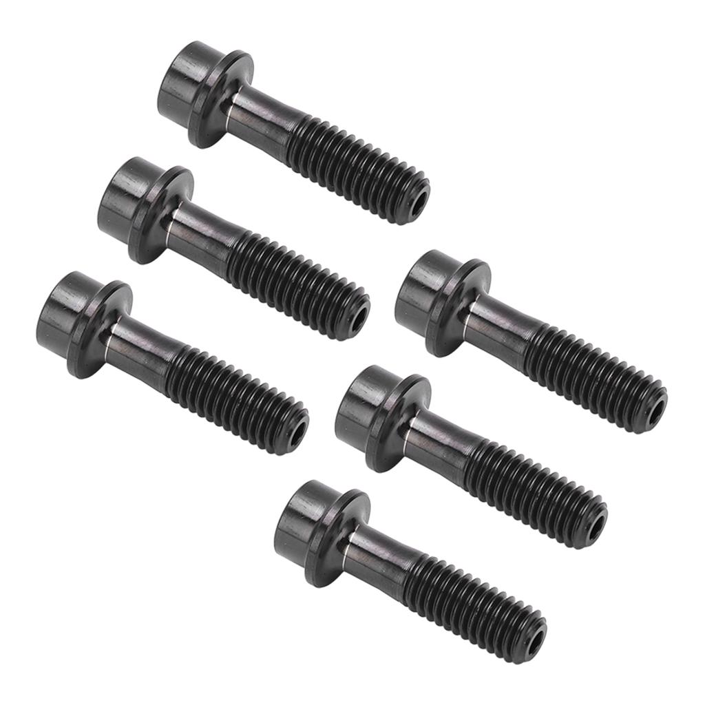 RISK 6Pcs M5x18mm Bicycle Stem Fixing Screws Bike Brake Lever Fixing Bolts Black Hollow Bicycle Stem Parts for Mountain