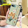 Anti-knock Wrist Strap Phone Case For Itel A25/A35/A25 Pro Ring Back Cover Silicone Dirt-resistant Phone Holder Flower