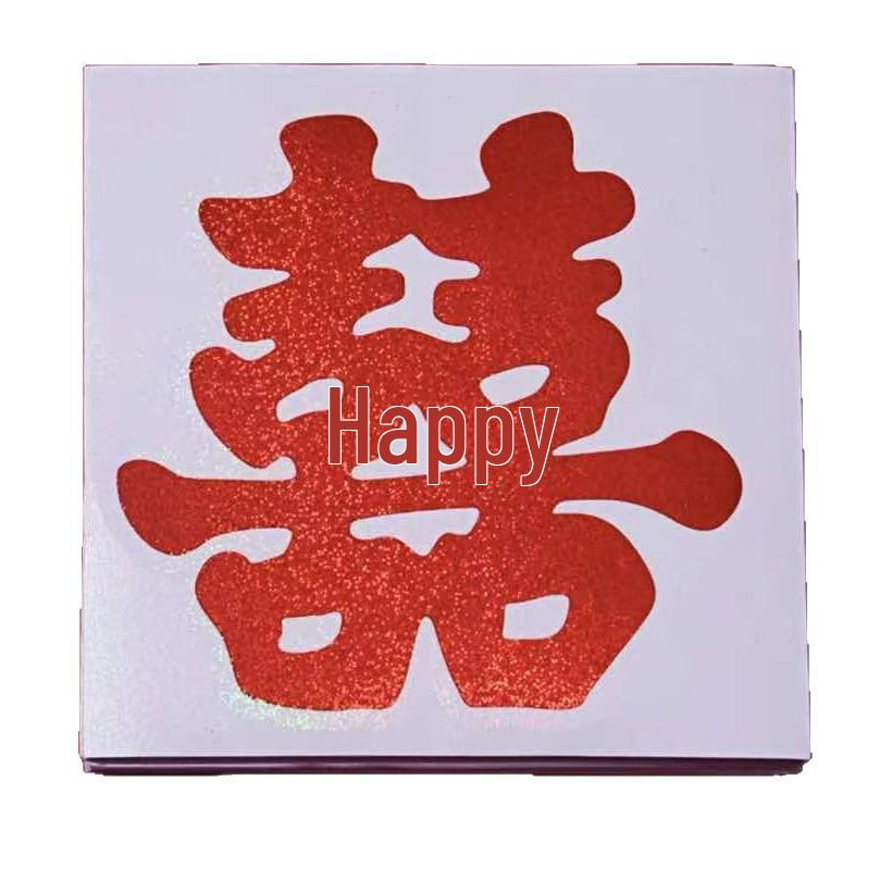 Self-Adhesive Double Happiness Stickers for Newlywed Room and Bride's Dowry Decoration