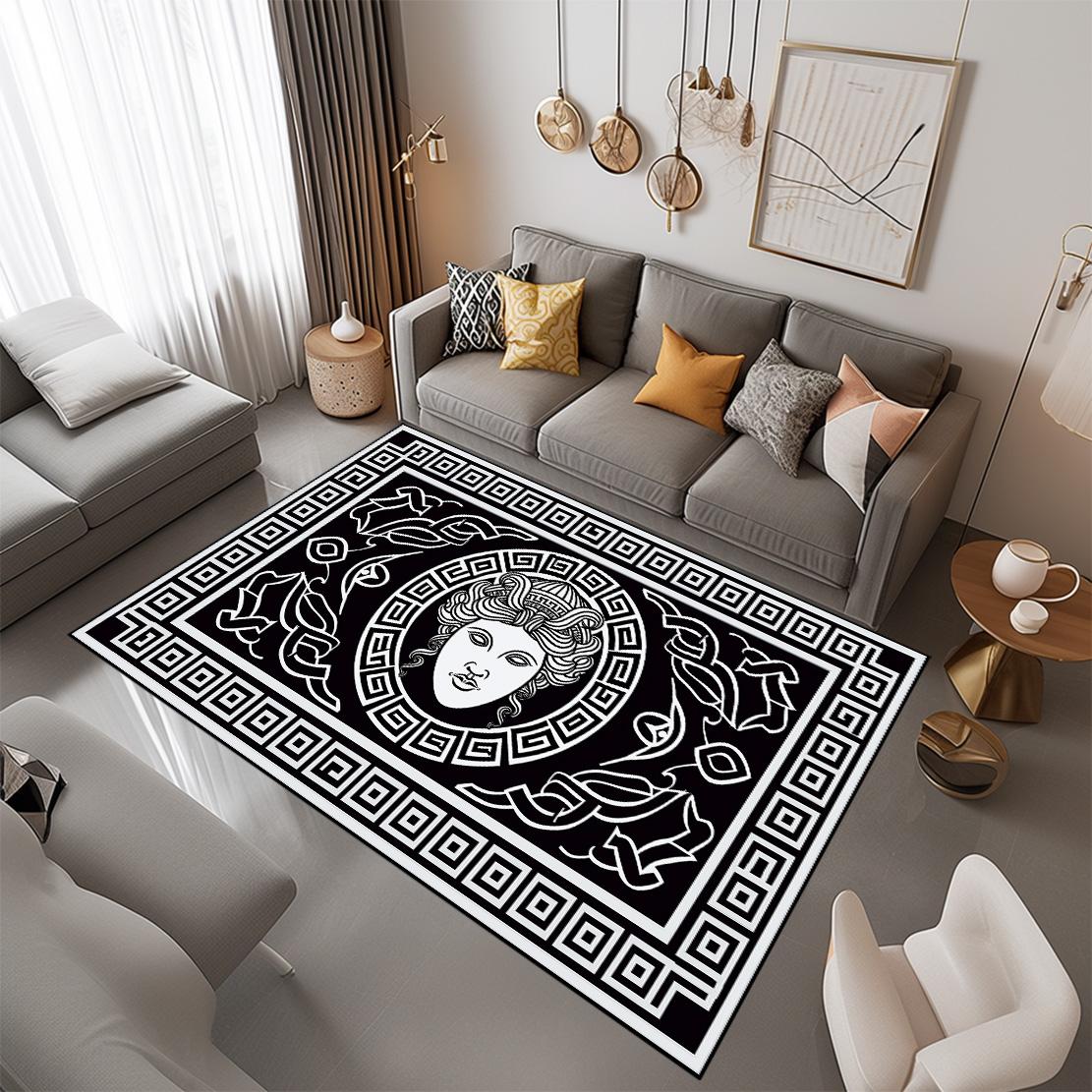

Modern Luxury Style CARPET FOR LIVE ROOM Fashion Design Big Size Rugs Cloakroom Non-slip Floor Mats Bedroom Bedside Soft Carpets 60x90cm