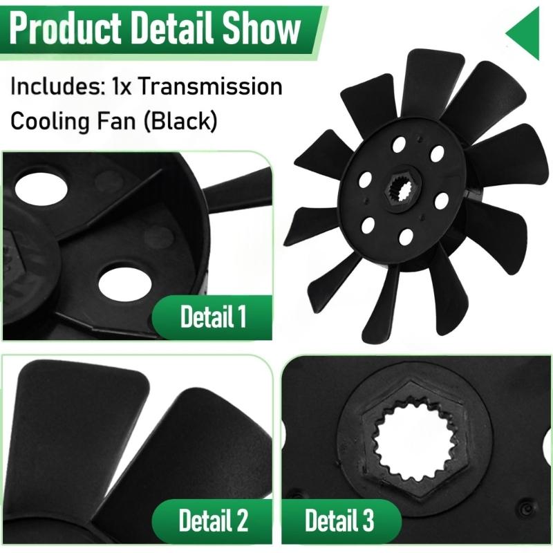 10listý chladicí ventilátor pro zahradní traktor Snadná montáž Náhradní díl pro 1A646083050 1A6460-83070 1A646083070 Příslušenství