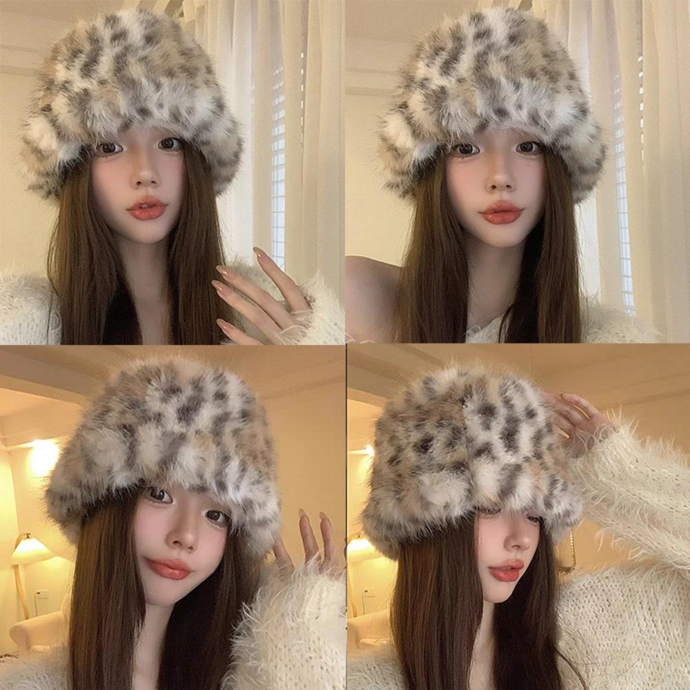 Warm Panama Cap Windproof Plush Fisherman Hat New Mongolian Cap  Women