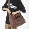 Korean Version of Casual Art Canvas Shoulder Bag Ins Fashion Washing Water Handbag Internet Celebrity Retro Large Capacity Messenger Bag