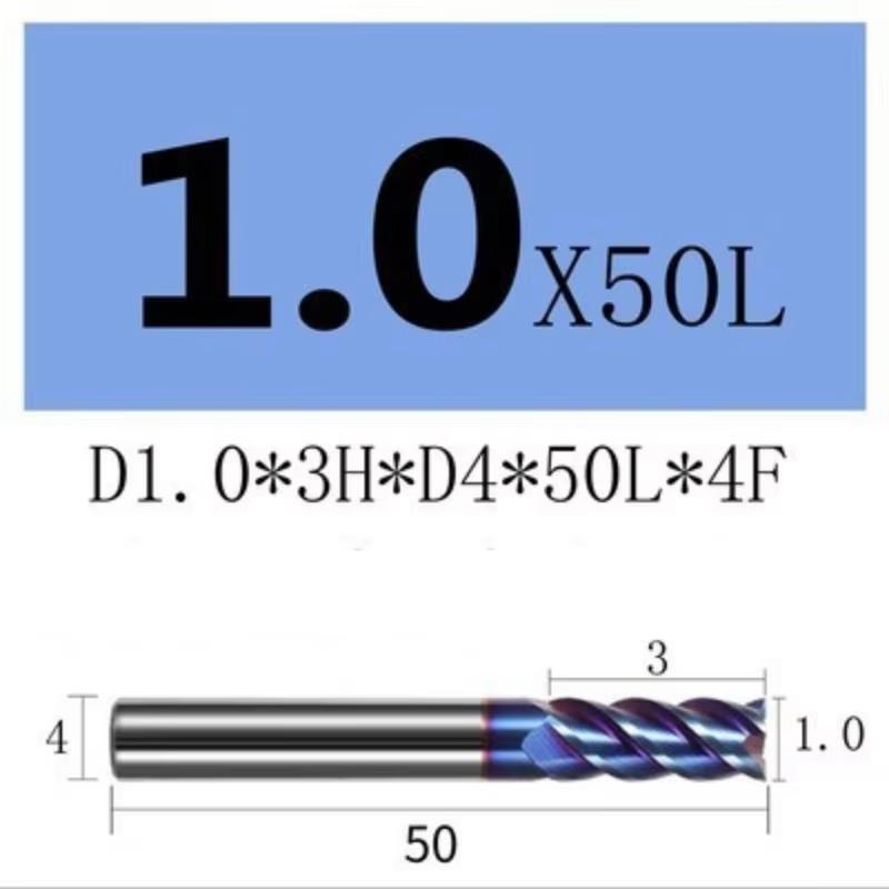 1pc4 Flutes Carbide End Mill CNC Cutting Tools Alloy Carbide Milling EndMills Tungsten Steel Milling Cutter Square Router Bit