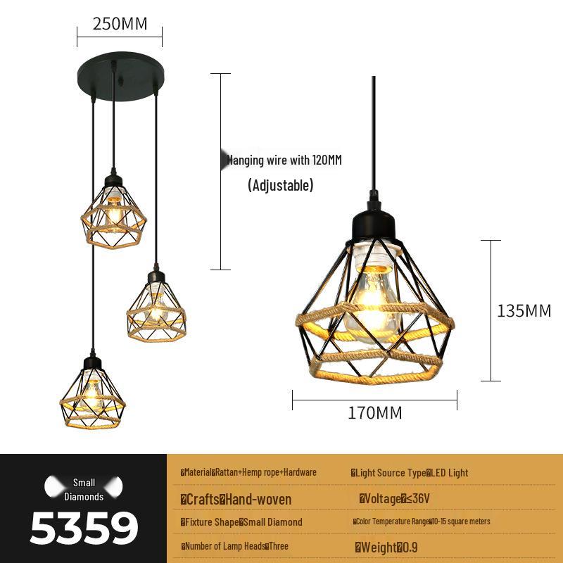 Zen Rattan Bamboo Woven Chandelier for Bedroom, Living Room, Bar, and Restaurant