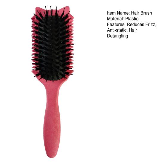 Cat Ear Curl Defining Brush Scalp Massage Reduces Frizz Anti-static Hair Comb Portable Men Women Hair Volumizing Detangling Bristles Brush