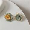 Contrast Color Girl Gift Girl Stud Earrings Ear Studs Korean Style Earrings Women Flowers Earrings