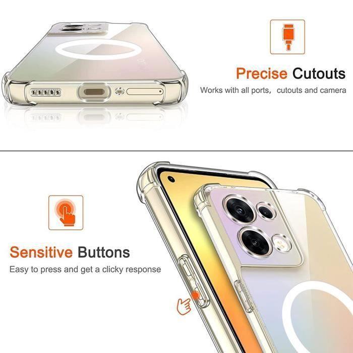 Coque de protection - E.F.CONNECTION - OPPO Reno 8 5G - Transparent - Souple - Silicone