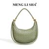 Neue hochwertige handgewebte Tasche leichte Luxus einfache Schulter-Achselhöhle Halbmondtasche Pendler vielseitige Handtasche