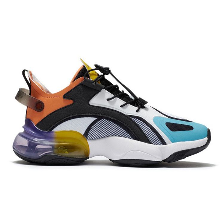LiNing Youth  Circular Air Ultra-Dimensional Half Sole Air Cushion Shock Absorption Non-Slip Wear-Resistant Low-Top Running Shoes YKCS004-5