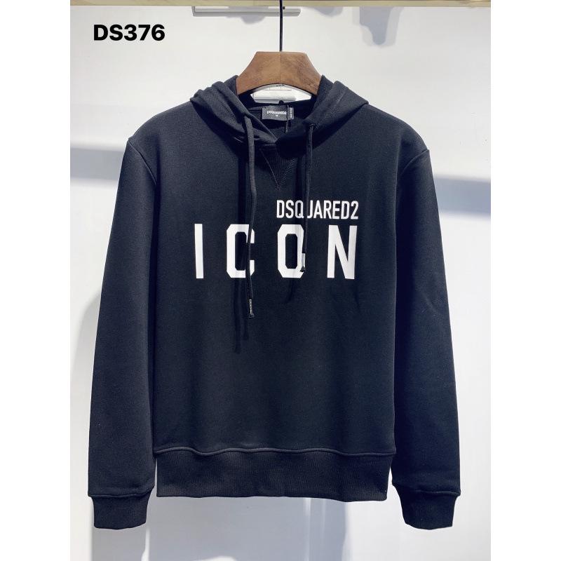 Мужская утепленная толстовка DSQUARED2 с логотипом XXL чёрный