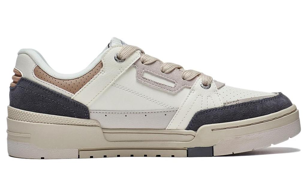 Li Ning Campaign 1.5 Slip Resistant Abrasion Resistant Low top Skateboard Shoes Men's White Gray Brown AGCT265-1