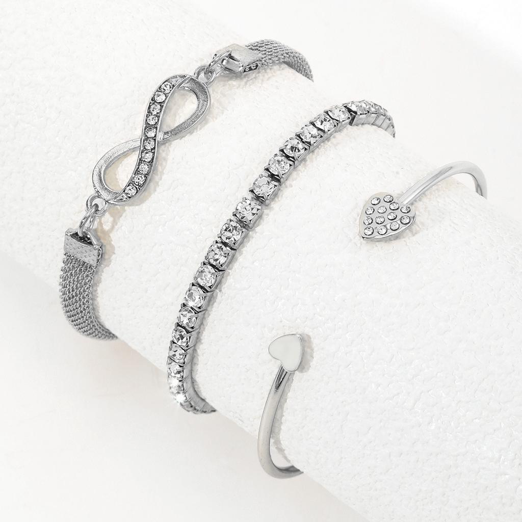 Hot Sale Simple Infinite Symbol Styling Piece Set Bracelet Creative Word Bracelet Girl Jewelry