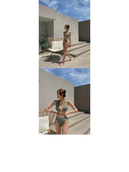 2023 Sexy Lace-up Split Bikini for Women's Big Chest - European & American Style Swimsuit