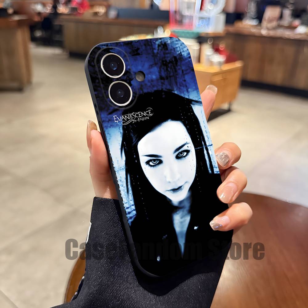 E-Evanescence Fallen A-Amy Lee Износостойкий Чехол для Телефона Для iPhone 17,16,15,14,13,12,11,Pro,Max,Plus Черный Мягкий Чехол iPhone11