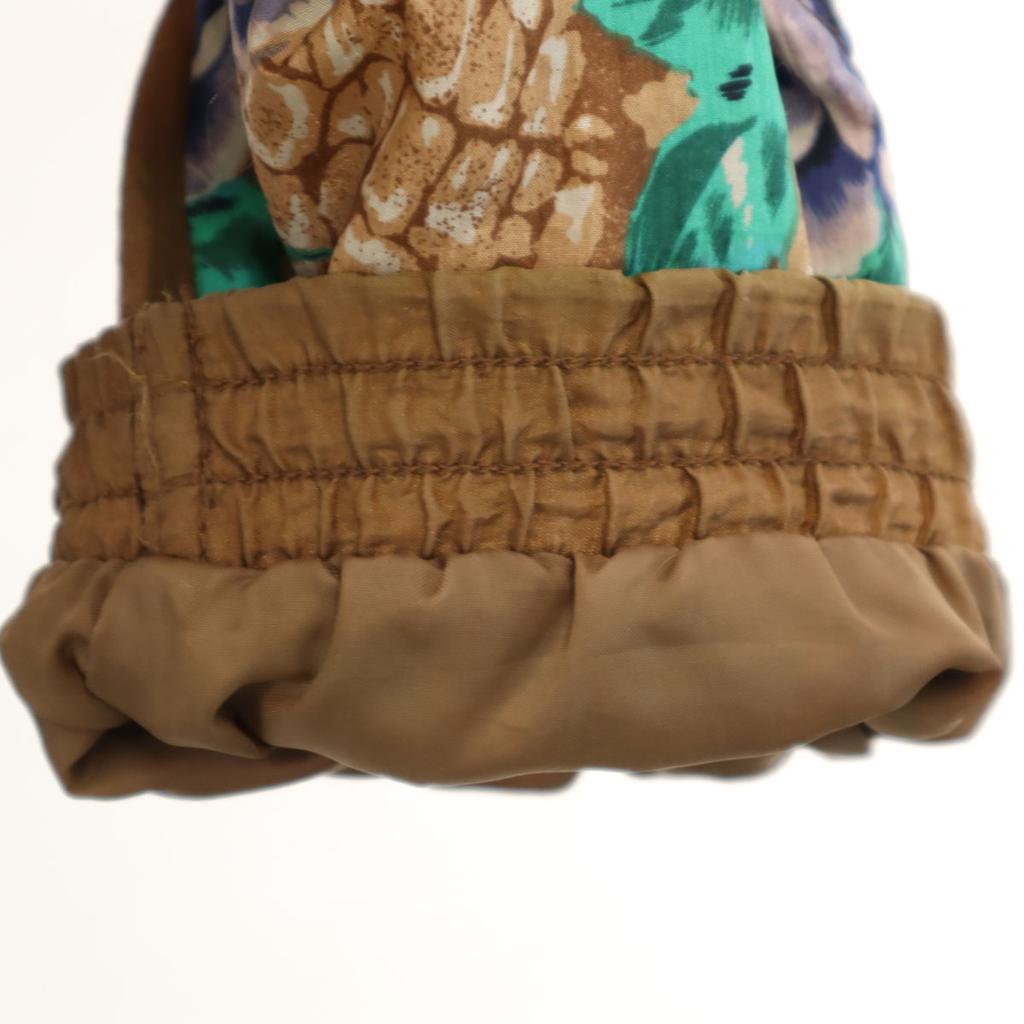 ABVIEN 90s Old Floral Nylon Jacket XL Brown Women Used