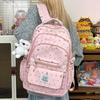 School Bag, Primary and Secondary School Students, Girls, Heart Polka Dots, Bows, All-match New High-value Backpack for Women
