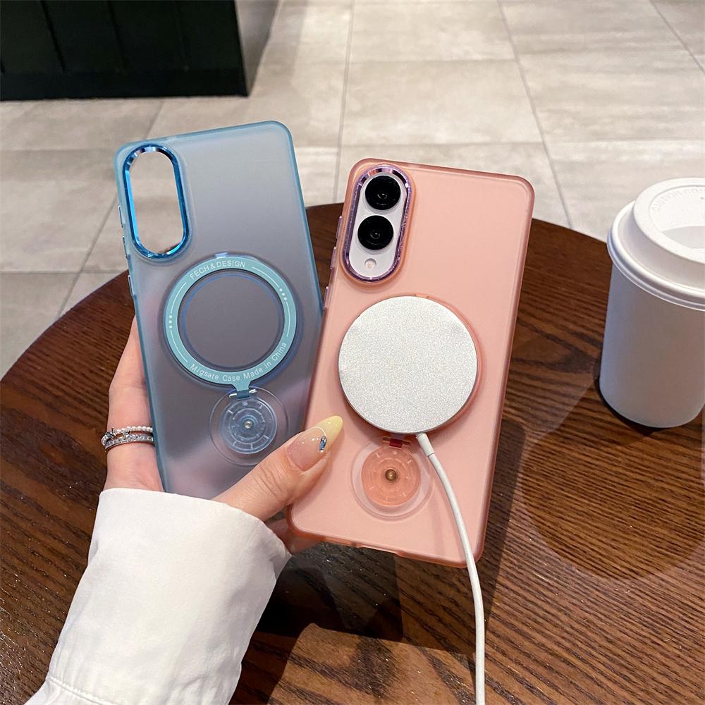 For Samsung Galaxy S25 Edge Case Compatible with MagSafe Kickstand TPU+PC Phone Back Cover