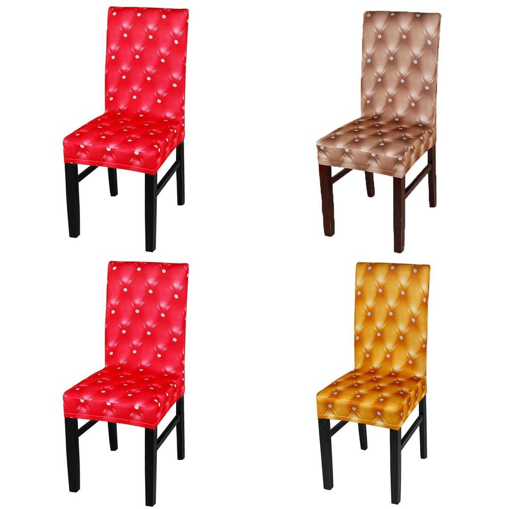 Elegant 3d Pattern Spandex Removable Stretch Chair Seat Covers With Soft Fabric Touch