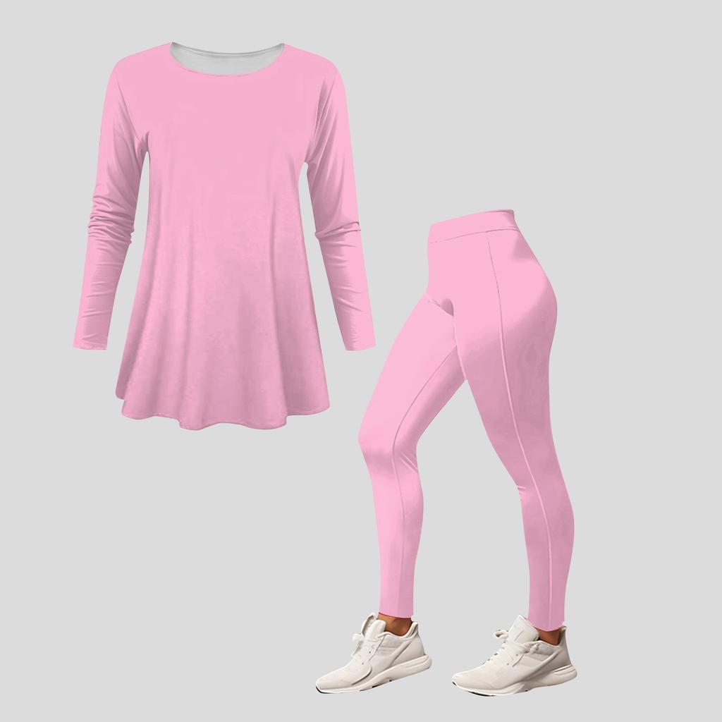 Women 2 Piece Outfits Two Piece Outfits Sets Long Sleeve Top Long Pants  Slim Fitting Home Suit Yoga Set