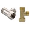 Stainless Steel 3 Way Water Splitter Connector Male Female Threads For Garden Irrigation System