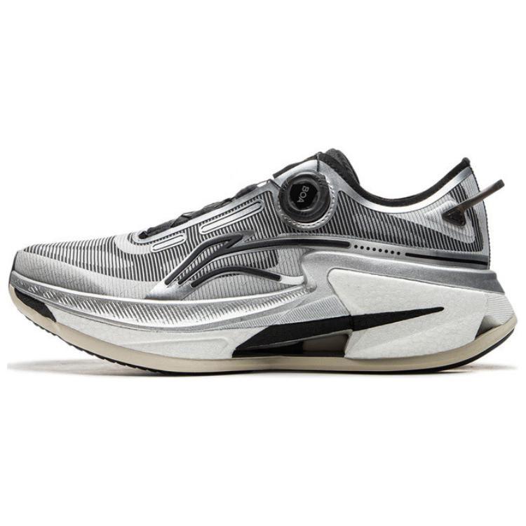 Li Ning Furious Rider 8 PRO Rutschfest Abriebfest Niedrig geschnittene Laufschuhe Herren Grau Schwarz Weiß ARZU005-4