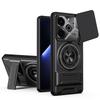 KEYSION Magnetic Phone Case for TECNO Pova 6 6 Pro 5G Slide Camera Lens Protection Upright Kickstand Ring Shockproof Back Cover