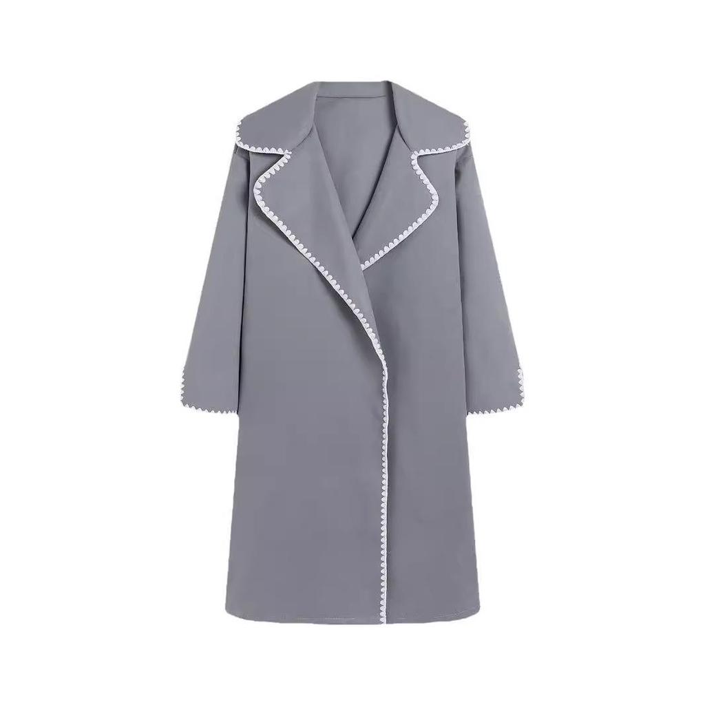 European Women's Double-Sided Wool Long Coat - Autumn/Winter Collection