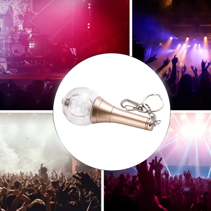 Sturdy LED Small Lightstick Keyring Multicolors Keychain for Music Concert Support Fans and Concert Gatherings