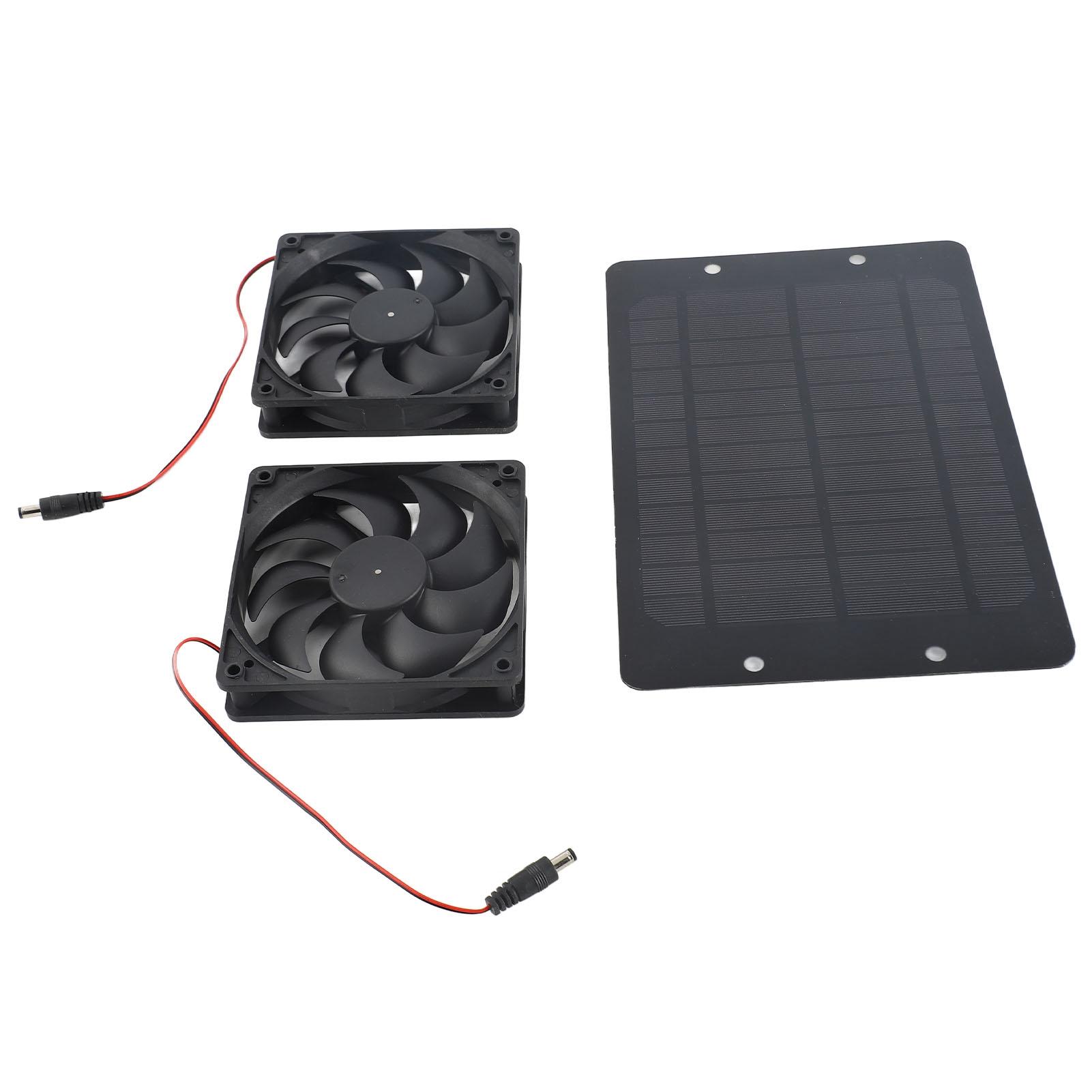 

20 Вт Двойной вентилятор на солнечной энергии 12 В Энергосберегающий комплект вентилятора на солнечной панели с переключателем для автодома, теплицы, дома для питомцев