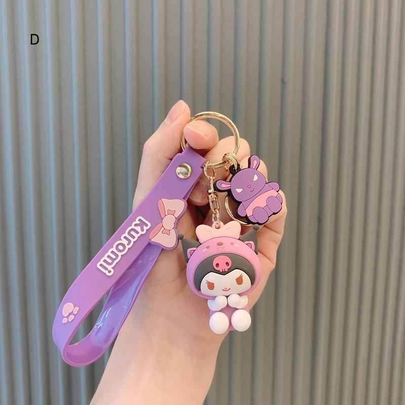 Sanrio Hello Kitty Figures Keychain Kawaii Melody Kuromi Doll Pendant Decoration Keyring Jewelry Girl&Kid Gifts Toys
