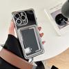 Creative Electroplated Solid Color Side Card Phone Case Suitable for IPhone 16, Transparent Anti-drop IPhone 15 Pro Max