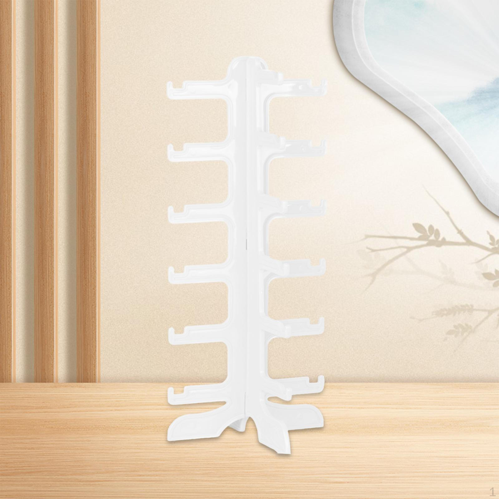 

Multi Sunglasses Organizer 6 Pairs Eyeglasses Rack Display for Collectibles білий