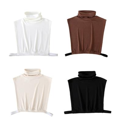 Weich und Bequem Damen Half Top Kragen Eleganter Nackenwärmer für Alle Jahreszeiten Trendiger Damenkragen Rollkragen