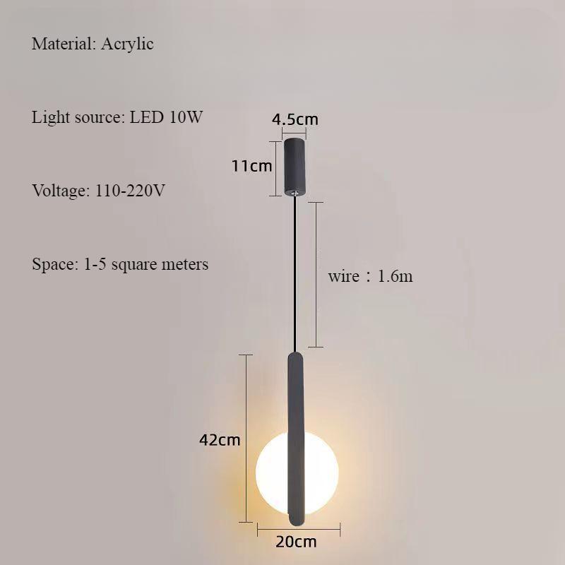 Modern Simple Acrylic Pendant Lamp Nordic Living Room Decoration Bedside Board Chandeliers Commercial Lighting Restaurant LED