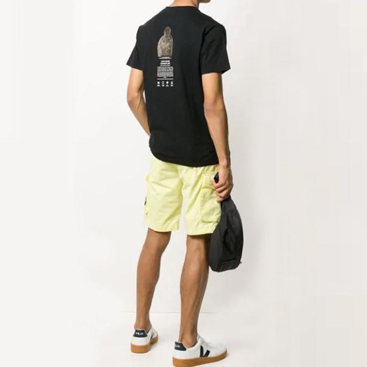 Stone Island Archivio Print Tee Unisex Tops Black 72152NS92-v0029