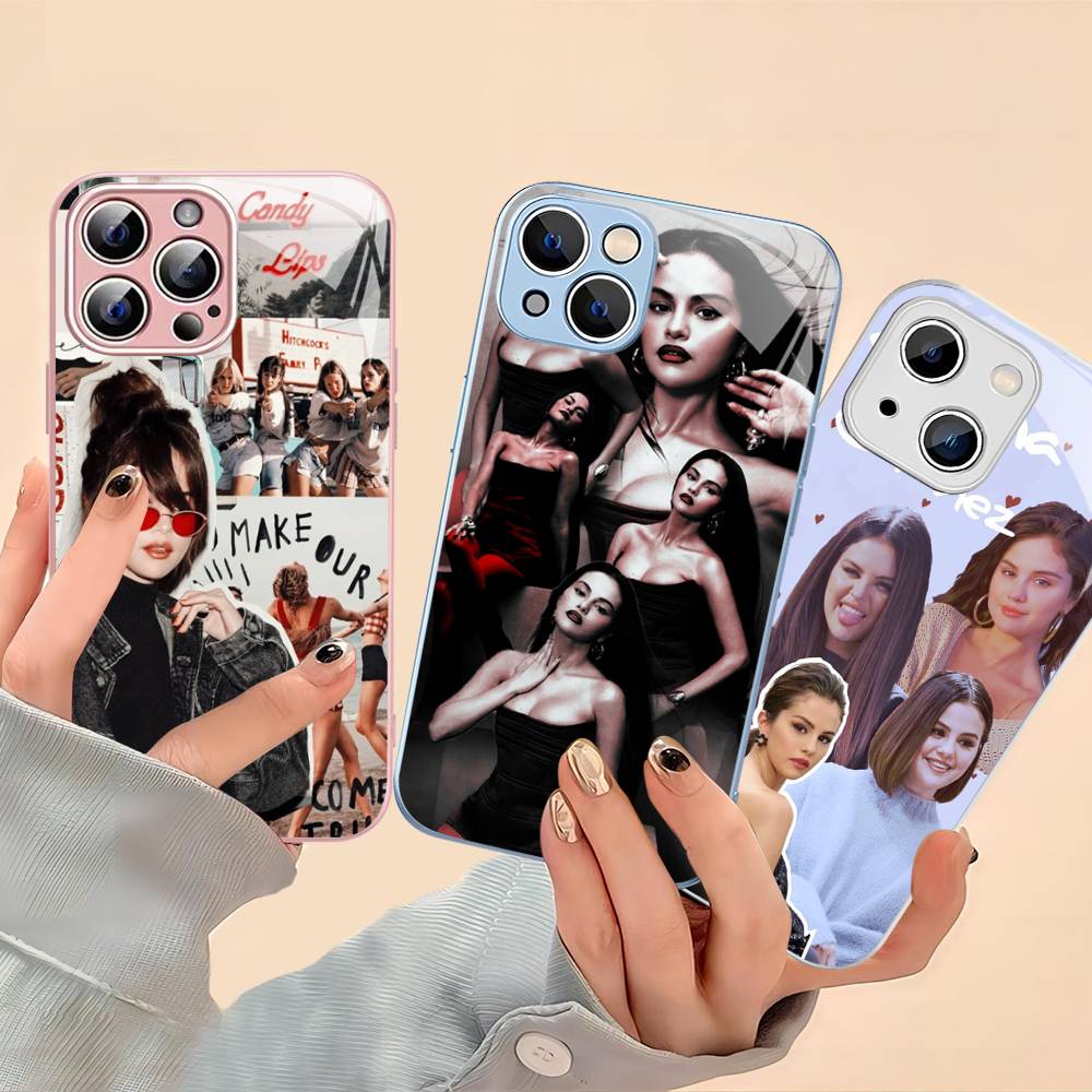 Singer Selena Gomez Tempered Glass For Iphone 14 13 12 11 Pro Mini XS MAX 14Plus X XS XR Fundas