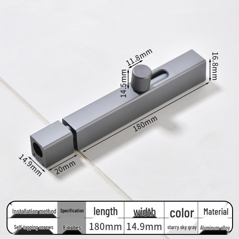 No-Drill Bathroom Door Latch: Simple Lock for Toilet & Sliding Doors