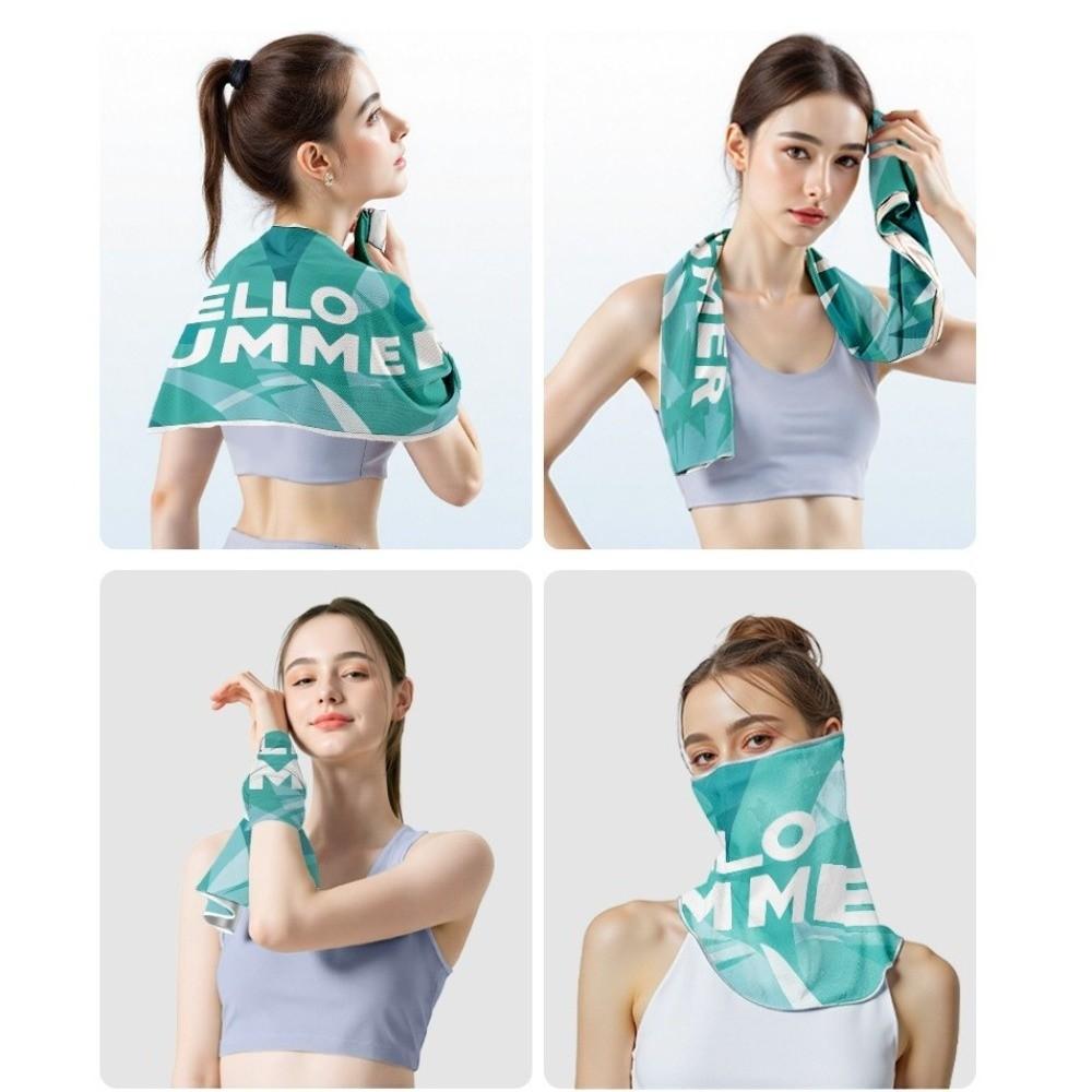 Soft Cold-feeling Towel Sweat-absorbent Microfiber Towel for Sports Fitness Yoga