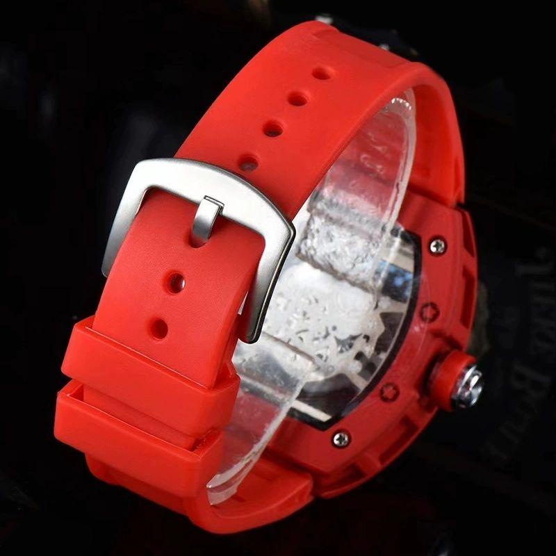 Luxury Men’s Quartz Wristwatch for Man Hollow Style Automatic Watches Male Mechanical Watch Calendar Sports Waterproof