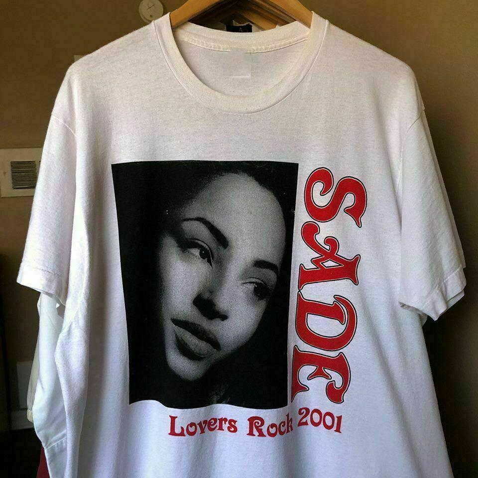 

РЕДКИЙ ВИНТАЖНЫЙ Футболка Sade Lovers Rock Tour 2001 IM0170 Унисекс Футболка XXXL