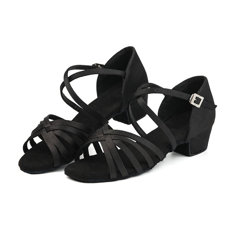 Heiß verkaufende professionelle Kinder-Latein-Tanzschuhe Mädchen weiße Tanzschuhe weiche Sohle niedriger Absatz Damen-Latein-Tanzschuhe