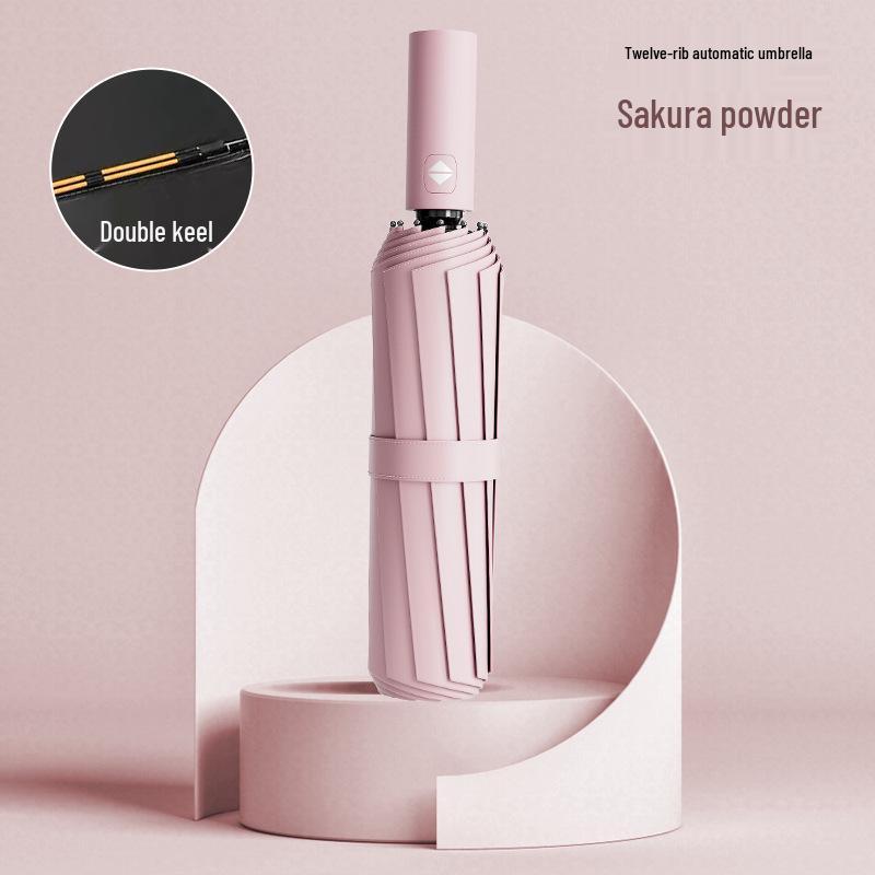 Customized Men's 10-Rib Automatic Sun & Rain Triple Folding Umbrella