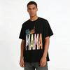 Vintage Checkerboard Blessed Mama Graphic Casual Top Pure cotton T-shirt