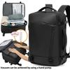 Vacuum Expandable Backpack for Men Women, Large Capacity Waterproof Laptop Bag Multifunctional Travel Business Luggage Rucksack